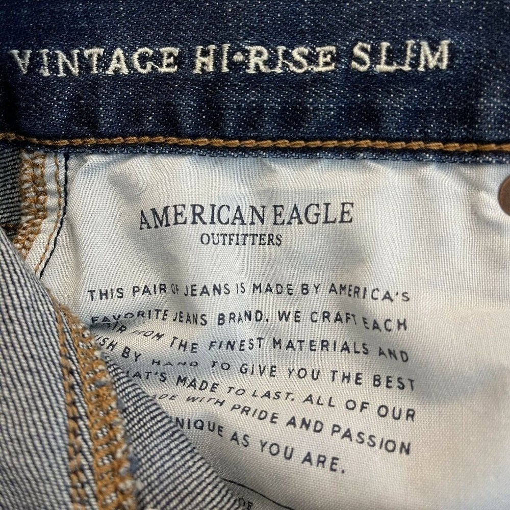 NEW American Eagle Vintage Hi Rise Slim Jeans 8 - Picture 11 of 12